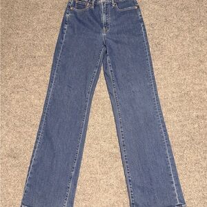 Gap Denim Jeans Trouser Wide Leg Medium Wash Womens Size 6/28T